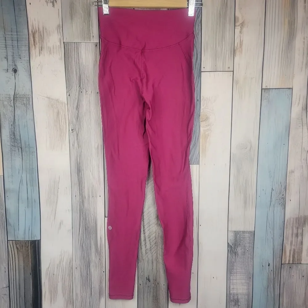 Lululemon Base Pace High-rise Running Leggings Bright Pink Size 4